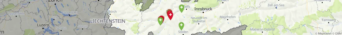 Map view for Pharmacies emergency services nearby Wenns (Imst, Tirol)
